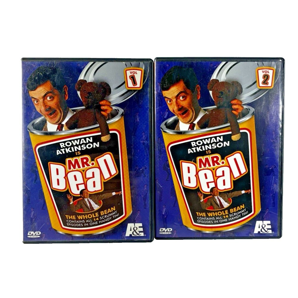 Mr. Bean The Whole Bean Volumes 1 & 2 Rowan Atkinson Vintage 2003 A&E DVD Tested